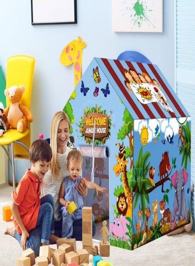 CAPSEA Play Tent House for Toys for 2 to 8Years Old Girls Boys,Colorfull and Light Weight and Foldable Children Kids Toys,Indoor and Outdoor Tent House (Jungle Tent House) - Image 3
